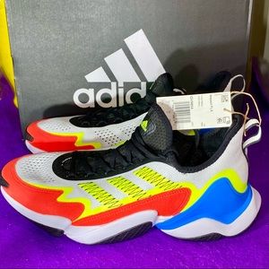 New Adidas Mahomes Impact FLX White Solar Yellow GV9854 Sz 10.5 New In Box